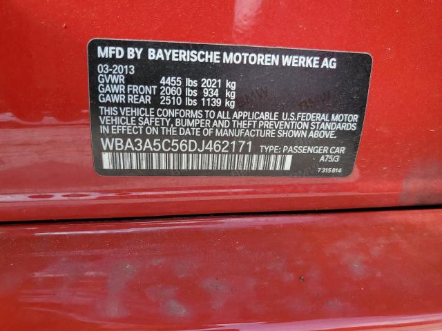 WBA3A5C56DJ462171 - 2013 BMW 328 I RED photo 12