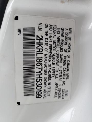 2HKRL1867YH530199 - 2000 HONDA ODYSSEY EX თეთრი ფოტო 13