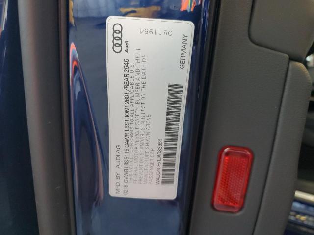 WAUC4CF51JA083954 - 2018 AUDI S5 PRESTIGE BLUE photo 13