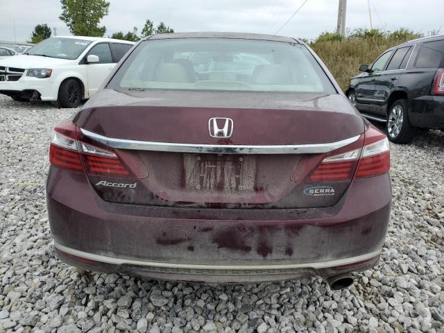 1HGCR2F38HA174616 - 2017 HONDA ACCORD LX BURGUNDY photo 6