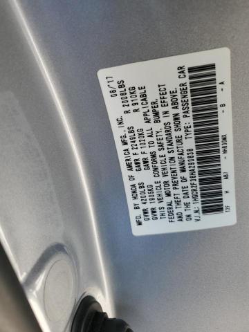 1HGCR2F36HA290638 - 2017 HONDA ACCORD LX SILVER photo 13