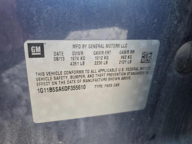 1G11B5SA6DF355610 - 2013 CHEVROLET MALIBU LS Mavi foto 12