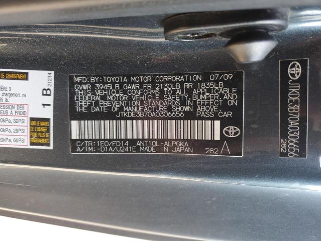 JTKDE3B70A0306656 - 2010 TOYOTA SCION TC 石墨色 照片 12