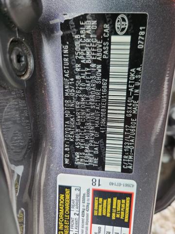 4T1BK1EBXEU116062 - 2014 TOYOTA AVALON BASE GRAY photo 12