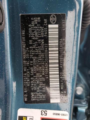 4T1DBADK3SU008422 - 2025 TOYOTA CAMRY XSE 青色 照片 12