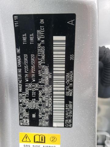 2T2BZMCA9KC176804 - 2019 LEXUS RX 350 BASE Күміс фото 13