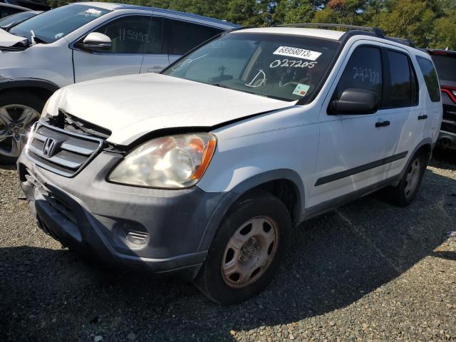 JHLRD68576C027205 - 2006 HONDA CR-V LX WHITE photo 2