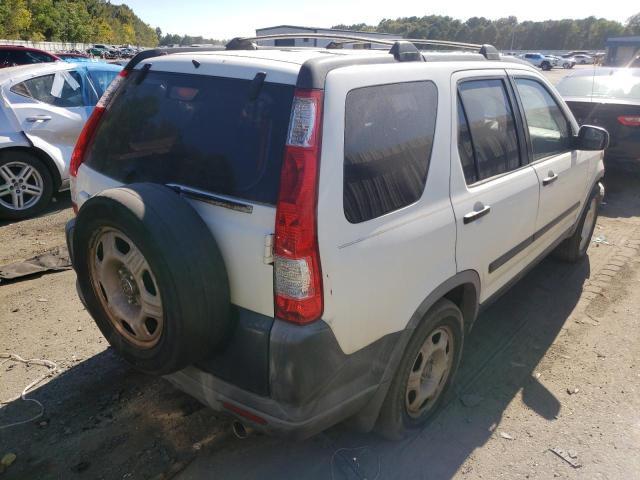 JHLRD68576C027205 - 2006 HONDA CR-V LX WHITE photo 4