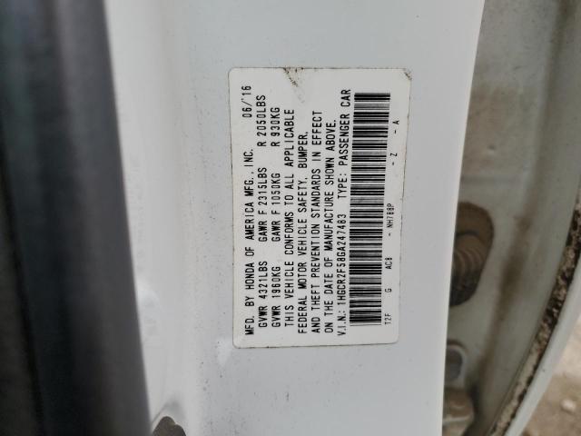 1HGCR2F58GA247483 - 2016 HONDA ACCORD SPORT Білий фото 12