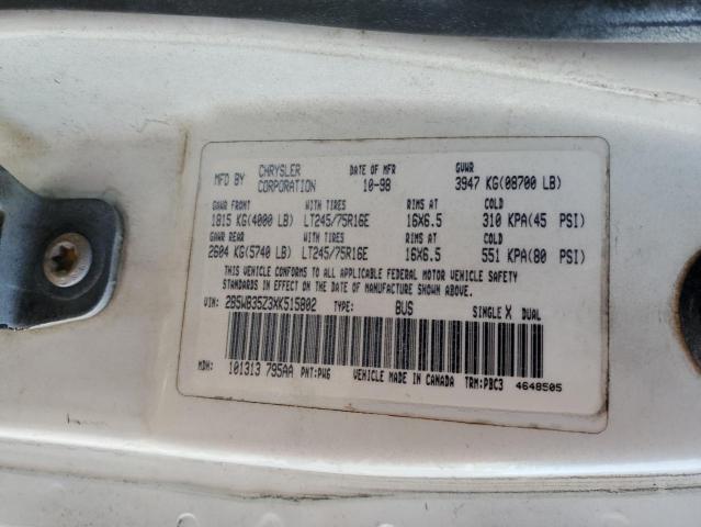 2B5WB35Z3XK515802 - 1999 DODGE RAM WAGON B3500 WHITE photo 13