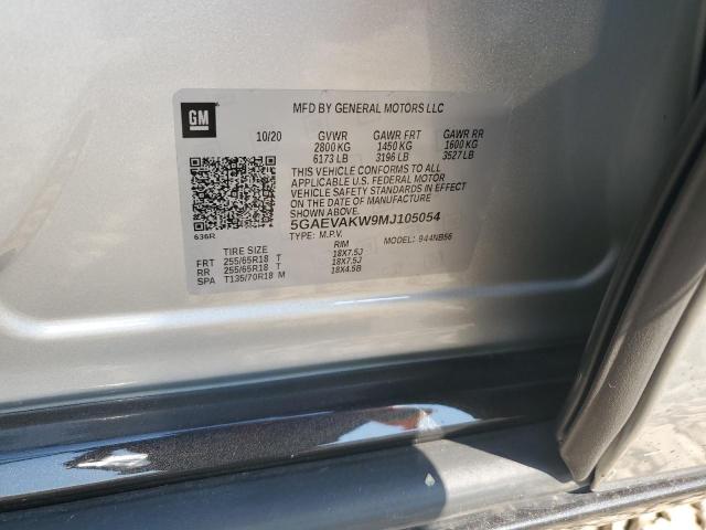 5GAEVAKW9MJ105054 - 2021 BUICK ENCLAVE ESSENCE 银色 照片 13