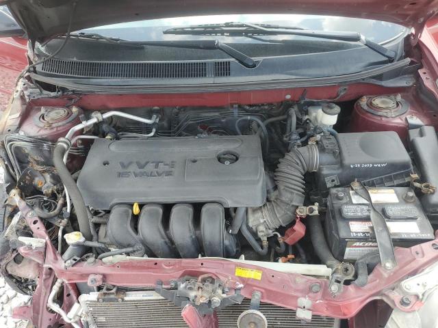 5Y2SL67827Z439219 - 2007 PONTIAC VIBE ბურგუნდია ფოტო 11