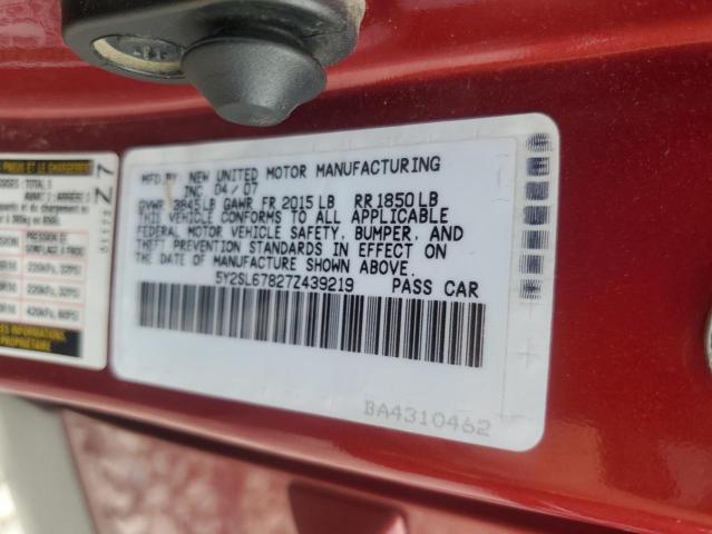 5Y2SL67827Z439219 - 2007 PONTIAC VIBE ბურგუნდია ფოტო 13