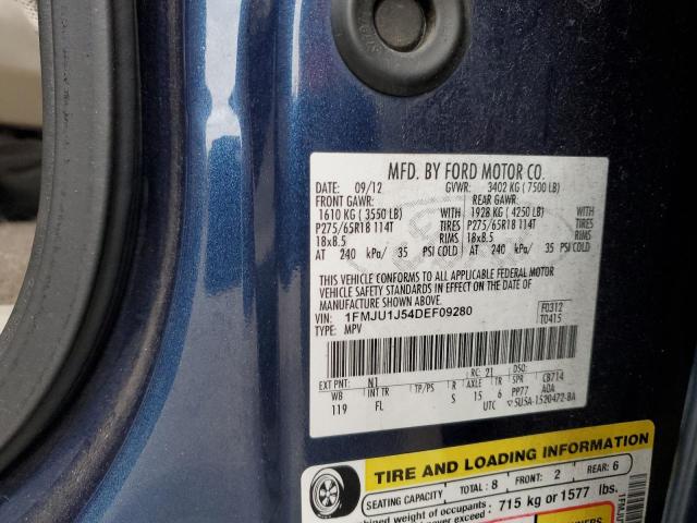 1FMJU1J54DEF09280 - 2013 FORD EXPEDITION XLT BLUE photo 13