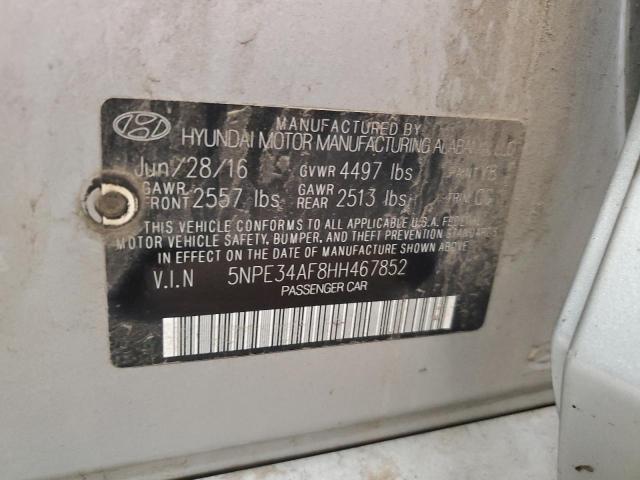 5NPE34AF8HH467852 - 2017 HYUNDAI SONATA SPORT SILVER photo 12