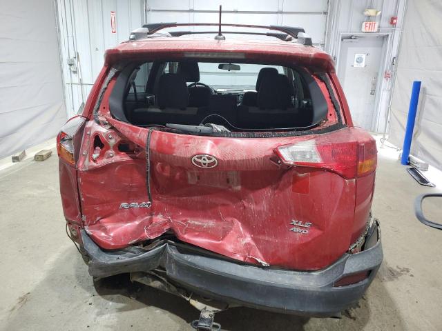 2T3RFREV4FW364506 - 2015 TOYOTA RAV4 XLE RED photo 6