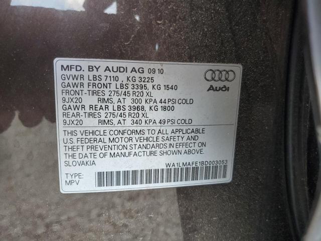 WA1LMAFE1BD003053 - 2011 AUDI Q7 PREMIUM PLUS 棕色 照片 12