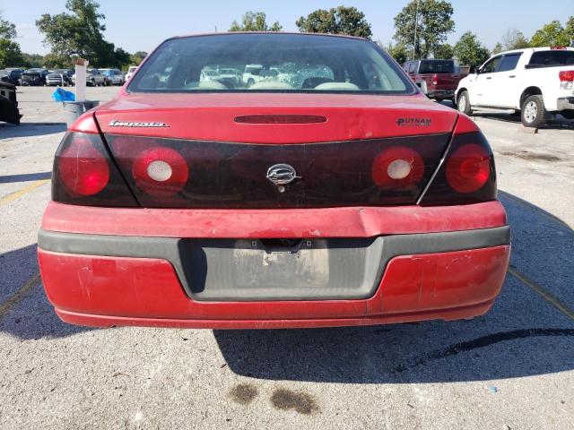 2G1WF52E359362294 - 2005 CHEVROLET IMPALA 4D RED photo 6