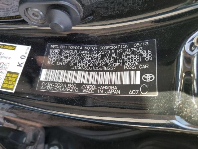 JTDKN3DU1D5648237 - 2013 TOYOTA PRIUS 黑色 照片 12