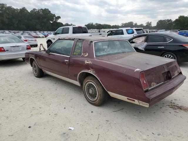 1G1AZ3794DR215973 - 1983 CHEVROLET MONTE CARL MAROON photo 2