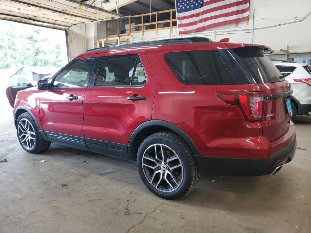 1FM5K8GT9HGD99455 - 2017 FORD EXPLORER SPORT Rot Foto 2