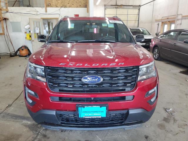 1FM5K8GT9HGD99455 - 2017 FORD EXPLORER SPORT Rot Foto 5
