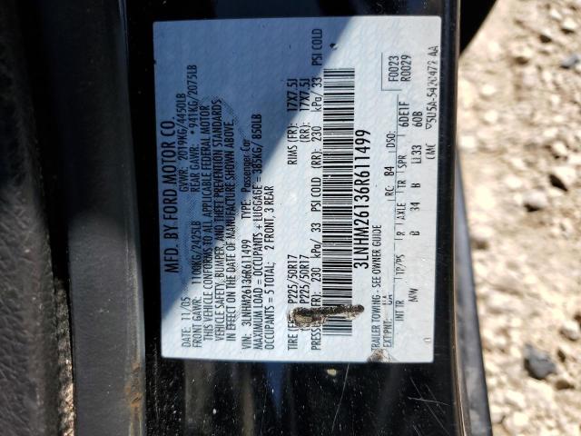 3LNHM26136R611499 - 2006 LINCOLN AVIATOR 黑色 照片 12