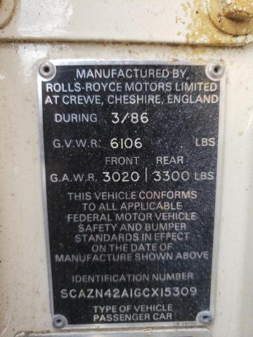 SCAZN42A1GCX15309 - 1986 ROLLS-ROYCE SILVER SPU CREAM photo 12