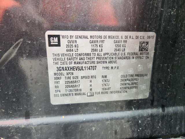 3GNAXHEV9JL114707 - 2018 CHEVROLET EQUINOX LS GRAY photo 13