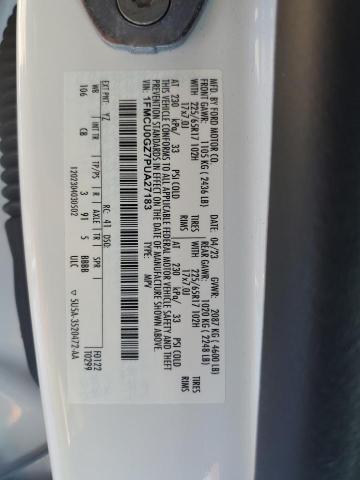 1FMCU0GZ7PUA27183 - 2023 FORD ESCAPE ACTIVE თეთრი ფოტო 13