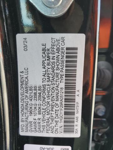 1HGCY1F29RA051218 - 2024 HONDA ACCORD LX BLACK photo 12