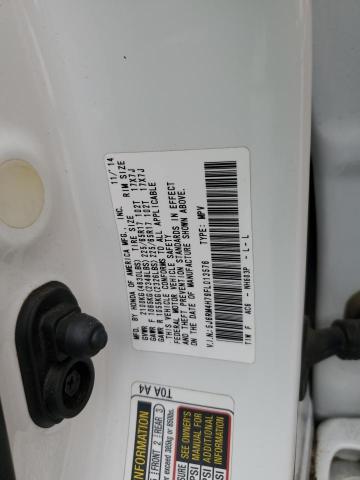 5J6RM4H79FL013576 - 2015 HONDA CR-V EXL 白色 照片 14