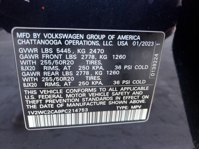1V2WC2CA9PC214753 - 2023 VOLKSWAGEN ATLAS CROS SE Чорний фото 13
