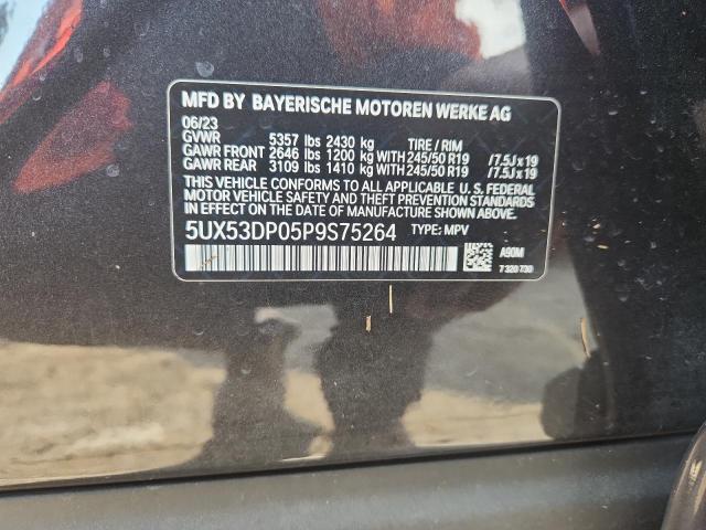 5UX53DP05P9S75264 - 2023 BMW X3 XDRIVE30I GRAY photo 13