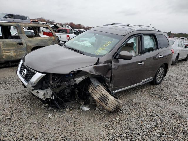 5N1AR2MN9FC686585 - 2015 NISSAN PATHFINDER S BROWN photo 1