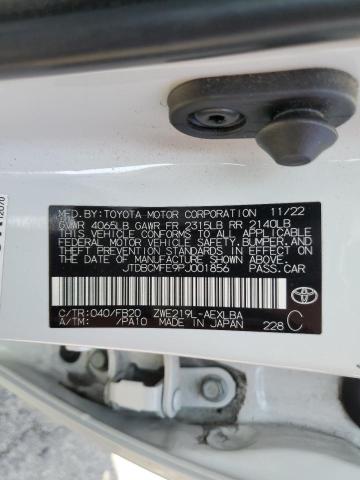 JTDBCMFE9PJ001856 - 2023 TOYOTA COROLLA LE Blanco foto 13