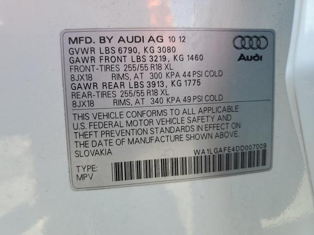 WA1LGAFE4DD007009 - 2013 AUDI Q7 PREMIUM PLUS أبيض صورة 13