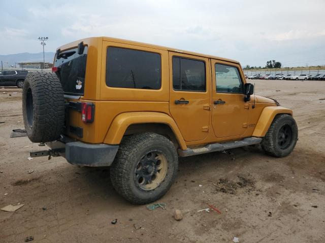 1C4BJWEG7EL302485 - 2014 JEEP WRANGLER U SAHARA GOLD photo 3