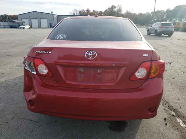 1NXBU4EE1AZ340000 - 2010 TOYOTA COROLLA BASE RED photo 6