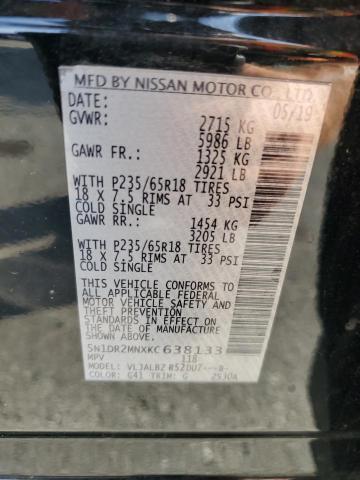 5N1DR2MNXKC638133 - 2019 NISSAN PATHFINDER S Қара фото 13