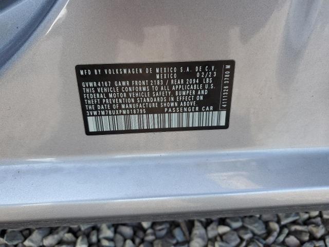 3VW7M7BUXPM018795 - 2023 VOLKSWAGEN JETTA SE SILVER photo 12