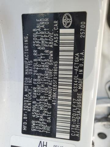 4T1BK1EB5FU188045 - 2015 TOYOTA AVALON XLE Ağ foto 12