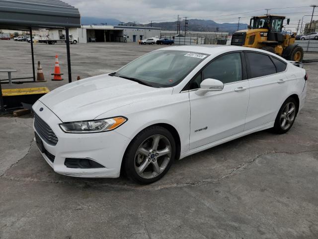 3FA6P0LU8ER170043 - 2014 FORD FUSION SE HYBRID WHITE photo 1