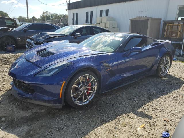 1G1YY2D74H5116310 - 2017 CHEVROLET CORVETTE GRAND SPORT 2LT BLUE photo 1