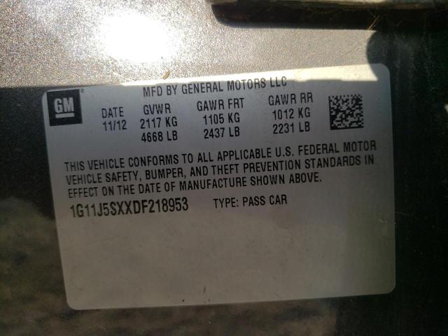 1G11J5SXXDF218953 - 2013 CHEVROLET MALIBU LTZ ნაცრისფერი ფოტო 13