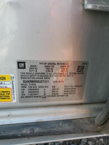 5GAKRBKD9GJ271011 - 2016 BUICK ENCLAVE ვერცხლისფერი ფოტო 13