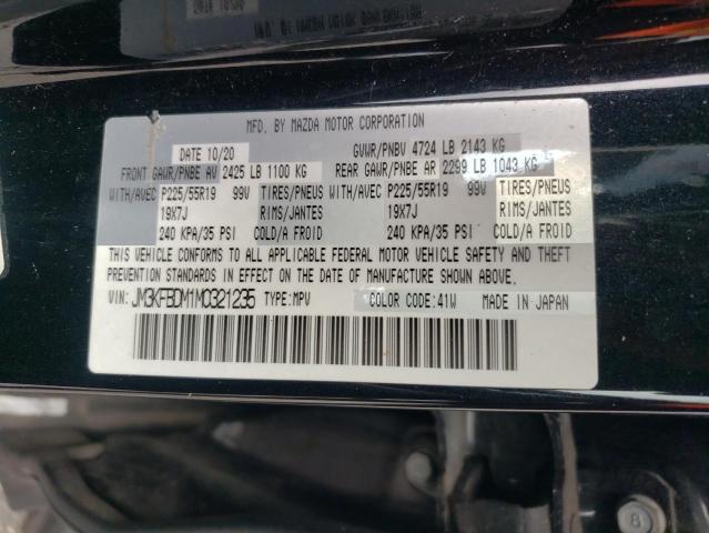 JM3KFBDM1M0321235 - 2021 MAZDA CX-5 GRAND TOURING BLACK photo 13