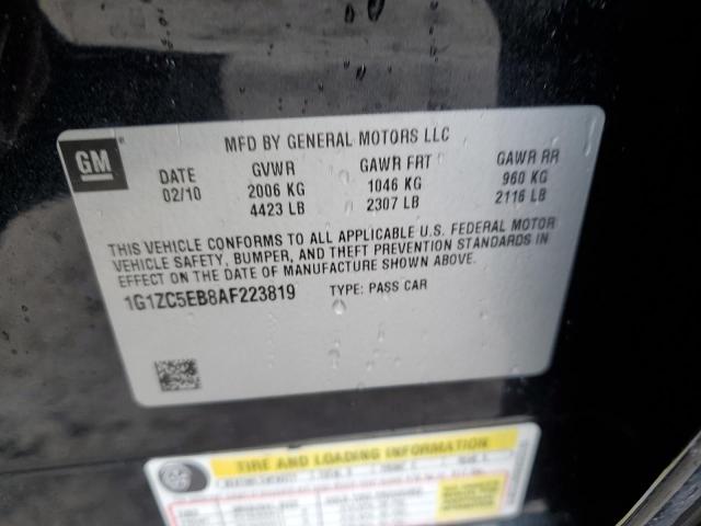 1G1ZC5EB8AF223819 - 2010 CHEVROLET MALIBU 1LT CHARCOAL photo 12