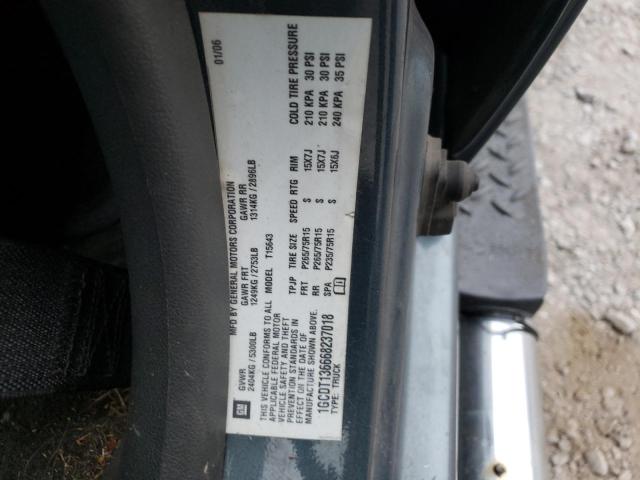 1GCDT136668237018 - 2006 CHEVROLET COLORADO BLUE photo 12