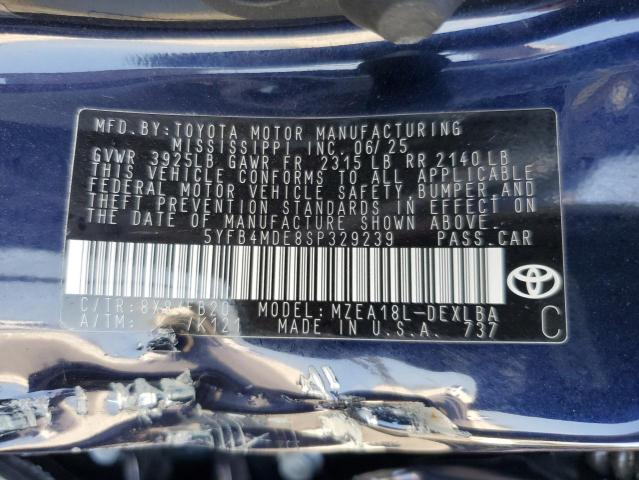 5YFB4MDE8SP329239 - 2025 TOYOTA COROLLA LE 蓝色 照片 13